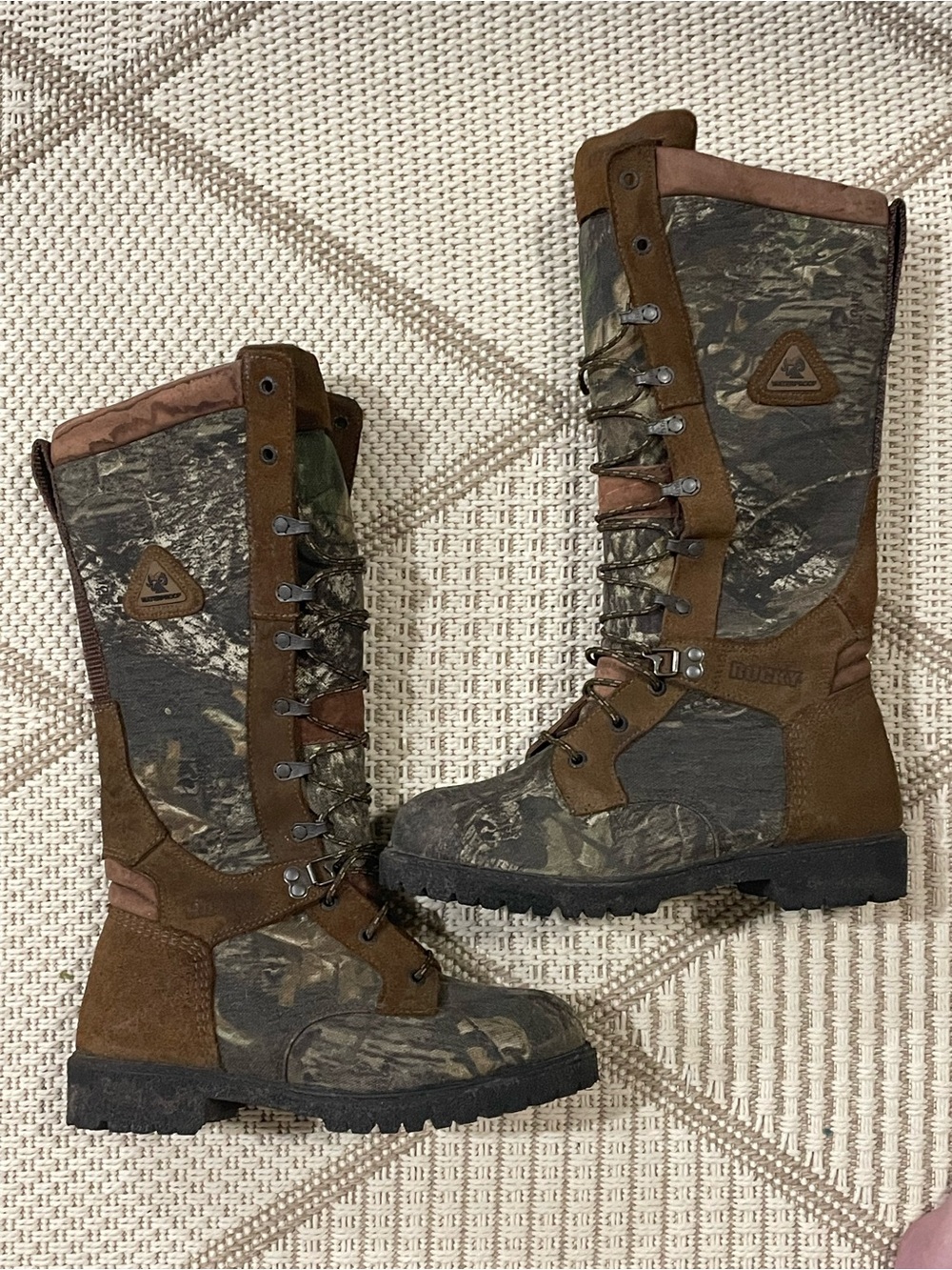 Rocky Boots Low Country Waterproof Snake Boots Womens 7 Forest Camo